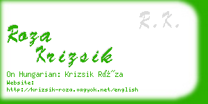 roza krizsik business card